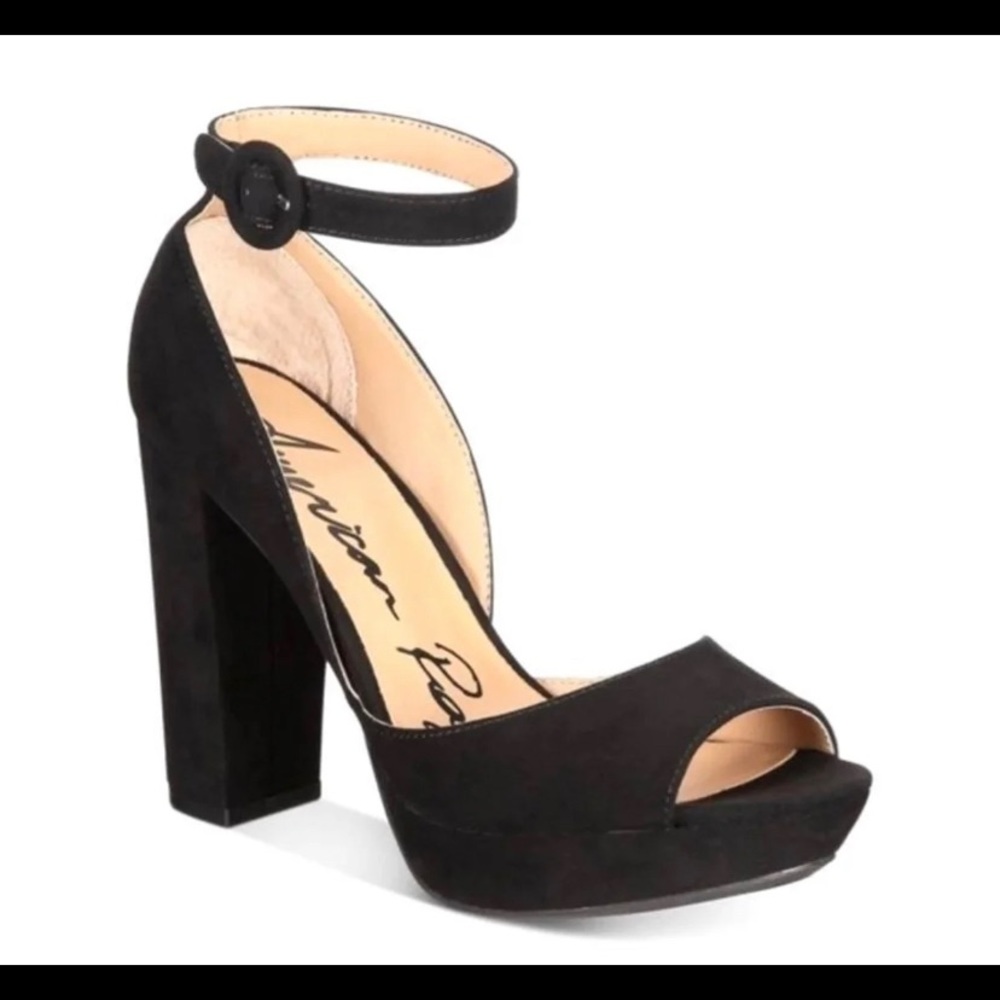 NWB American Rag Black Platform Ankle Strap Sz 9.5